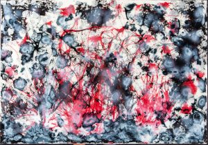 ©Mona Moleo - Battle of Avalon - Mixed technique on wooden panels -100 x 75 cm - 2023