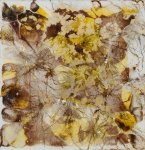 ©Mona Moleo - Golden Autumn - Mixed technique on wooden panels - 140 145 cm - 2022